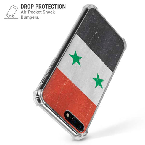 Syria Flag Distressed iPhone 7/8 Plus Clear Case